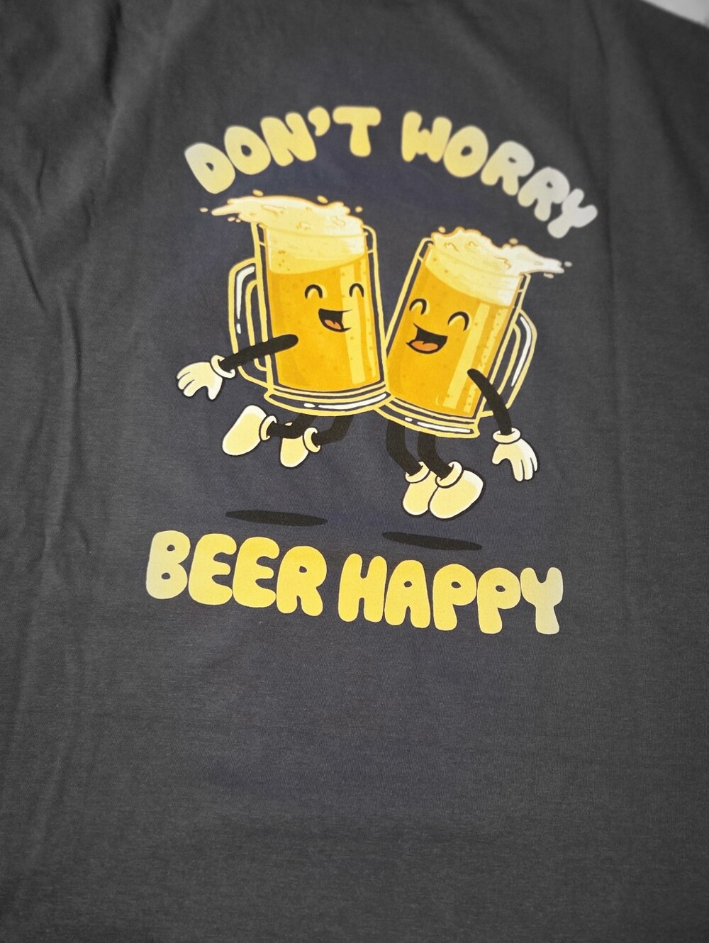 Pampling Brand Tee with Yellow Beer Mug Graphic